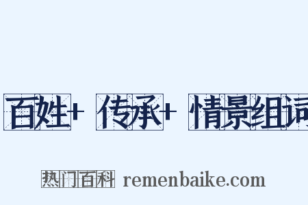 百姓+传承+情景组词是什么意思的图片